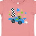 thumbnail image 4 of Inktastic Happy 1st Birthday Blue Racing Car Boys or Girls Baby T-Shirt, 4 of 5