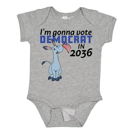 

Inktastic I m Gonna Vote Democrat in 2036 Gift Baby Boy or Baby Girl Bodysuit