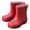 H056-Red, variant on Kids Solid Color Rain Boots Boys Girls Lightweight Boots Waterproof Easy-on Outdoor Fashion Playing Rain Boot