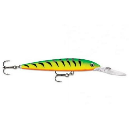 UPC: 0022677014890 | Rapala Down Deep Husky Jerk 4  Fishing Lure  Firetiger  Size 10  3/8 Oz.  DHJ10FT