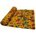 thumbnail image 4 of Indian Handmade Cotton Kantha Quilt Vinatge Blanket Quilted Bird Print Kantha Bedding Throw Bohemian Bed Cover Kantha Gudari, 4 of 4