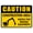 Warning Sign 3, variant on Caution Asbestos Existing in Building Tin Sign - 12×8 Inches, Vintage Metal Warning Decor, Home Farm Bar Coffee Shop Club Wall Decor