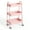Pink, variant on ROSVOVO 3-Tier Rolling Cart with Locking Wheels, Slim Metal Storage Organizer for Kitchen, Bathroom, Office, Space-Saving Trolley, Pink