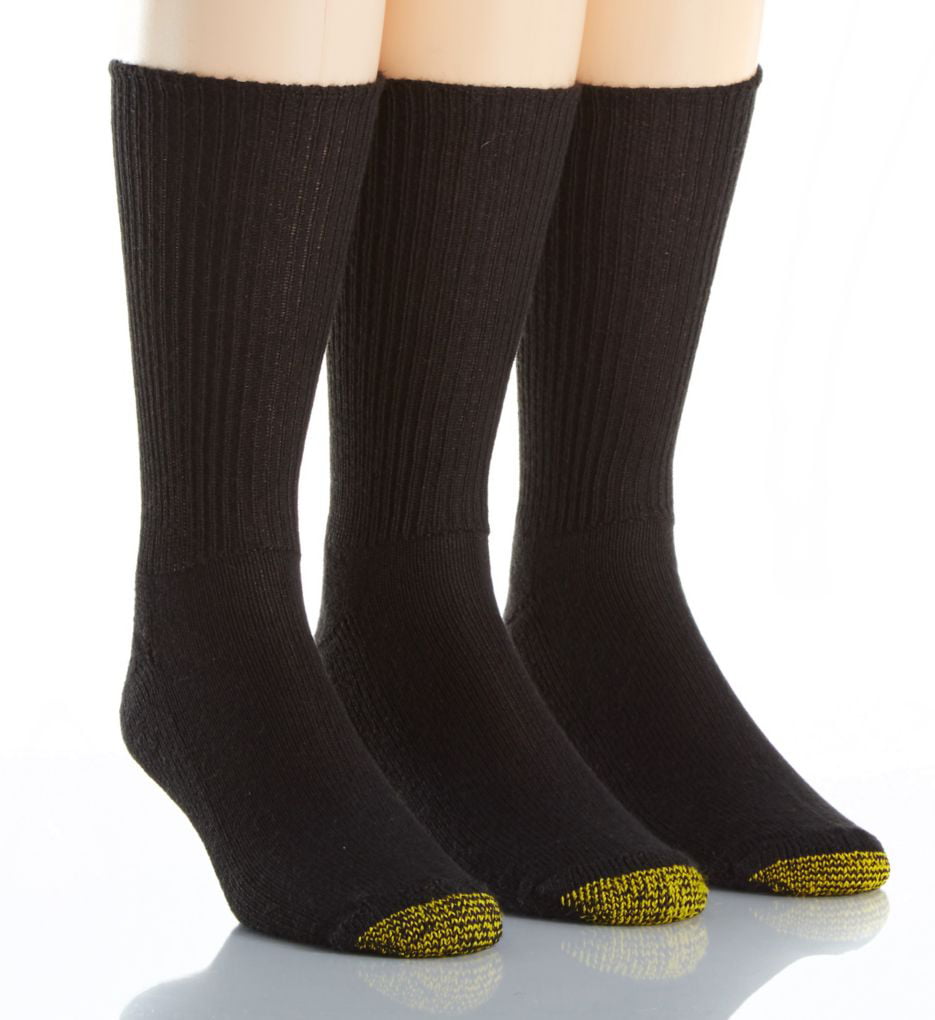 Gold Toe Mens Fluffies Casual Sock 12 PAIRS , Black 4 PK