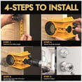 thumbnail image 4 of Door Lock Installation Kit, For Metal or Wood Doors, 2 Adjustable Bushings, Easy Installation with Hole Saw & Anti-Warp Backing Plates (Yellow), 4 of 5
