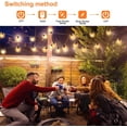 thumbnail image 4 of Outdoor Solar String Lights 18Ft Shatterproof G40 Globe Patio Light with 10 LED Bulbs, Hanging Lights for Patio Garden Backyard Bistro Pergola Party, for Christmas, Halloween, New Year Decor, 4 of 7