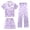 d-Light Purple, variant on RTKFRFLM Loungewear For Girls Button Down Loungewear Set Casual Print Home Wear 3 Piece Set Oufits Loungewear Cute Outfit Oufits Loungewear,Size 6 Years-7 Years