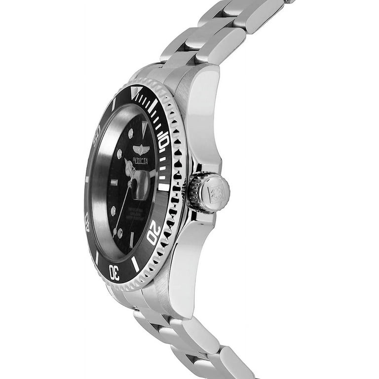 Invicta 40mm pro diver quartz magnified date window stainless steel bracelet watch deals