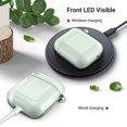 thumbnail image 3 of ULAK AirPods Case 1st 2nd Generation, Cute Shockproof Airpods Cover with Keychain for Apple AirPod Case 2 1 for Men Boys Girls Women, Transparent Green, 3 of 8