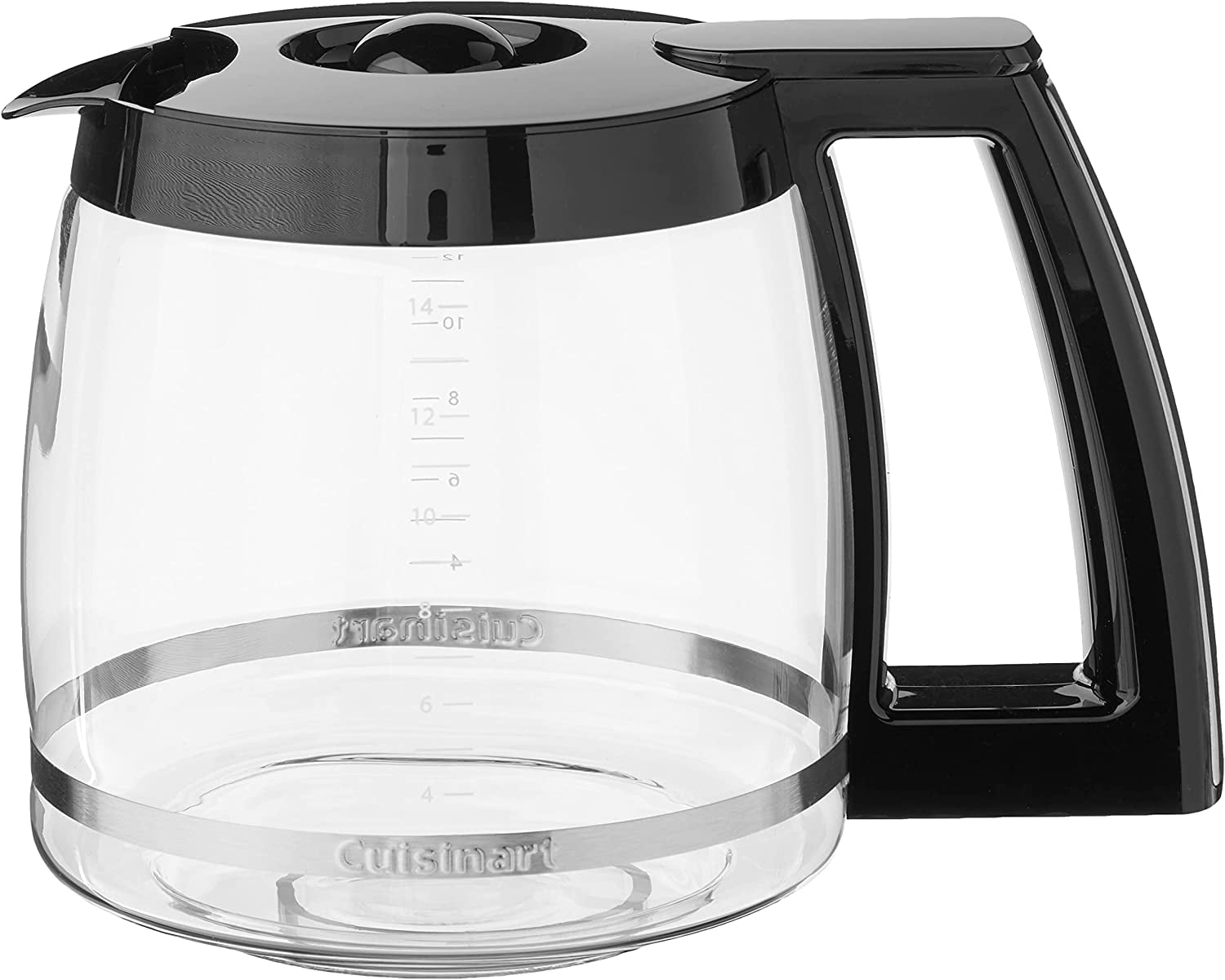 Ersatzkaraffe Für Cuisinart Kaffeemaschine DCC-1220BKSWM – 12 Tassen, Glas Mit Schwarzem Griff
