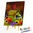 thumbnail image 1 of Pintura al óleo de casa de pájaros por números, cuadro sin marco pintado a mano, Kit de adorno para el hogar Likrtyny decoración de arte, 1 of 9
