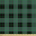thumbnail image 2 of Ambesonne Abstract Fabric by the Yard Upholstery, Scottish Tartan Like View, 3 Yards, Dark Teal Charcoal Grey, 2 of 5