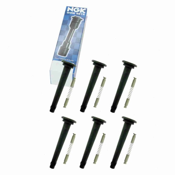 6 pc NGK 58997 Ignition Coil Boots for 02552 174027 175-1060 2552 35-7076 50054 50054-1 671-4302 702511 SPB193 SPP130E Direct Spark Plug Wire
