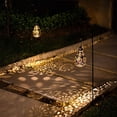 thumbnail image 3 of FloreceBien - Luces solares colgantes para exteriores, estilo bohemio, LED, flores, impermeables, decorativas, de metal, para porche, jardín y exterior, 3 of 8