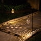 thumbnail image 3 of FloreceBien - Luces solares colgantes para exteriores, estilo bohemio, LED, flores, impermeables, decorativas, de metal, para porche, jardín y exterior, 3 of 8