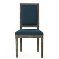 thumbnail image 6 of JERFIT Navy Blue Fabric Upholstered Dining Chairs Set of 2, Modern Farmhouse Kitchen Side Chairs with Solid Rubberwood Legs, 6 of 9