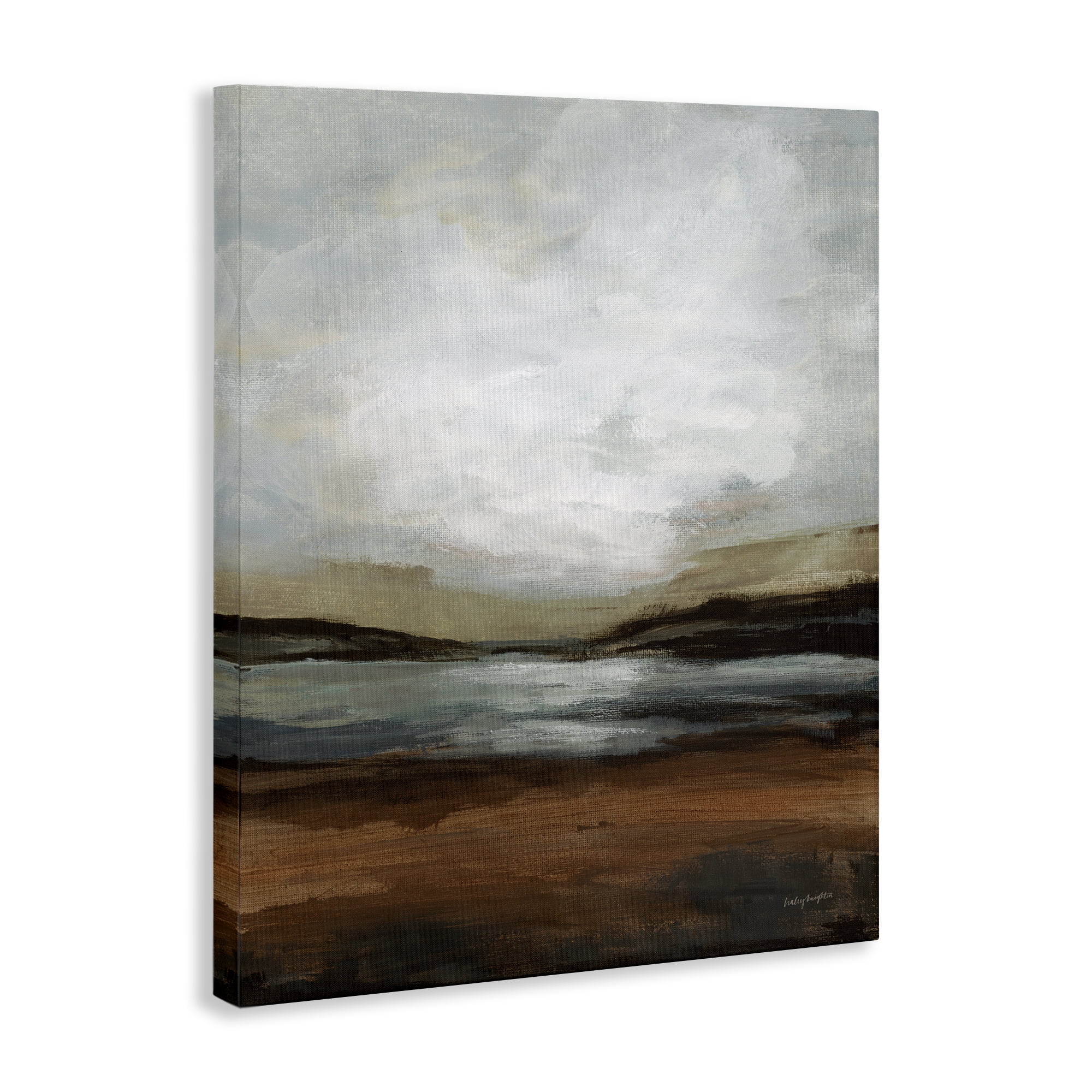 Stupell Industries Copper Creek Landscape Abstract Painting Wrapped Canvas Art Print Wall Art, 36 x 48