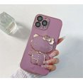 thumbnail image 1 of Funda de teléfono móvil de Tpu con espejo de maquillaje de gato 3d, Popular entre chicas, Hello Kitty, para Iphone 15, 14, 13, 12, 11 Pro Max, con soporte, 1 of 4