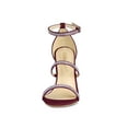 thumbnail image 6 of BLISSFUL STEP Women's Shoes Rhinestone Stiletto Heel Ankle Strap Sandals Burgundy 8, 6 of 7