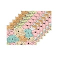 thumbnail image 4 of MKHERT Cute Hare Bunny Rabbit Placemats Table Mats for Dining Room Kitchen Table Decoration 12x18 inch,Set of 6, 4 of 4