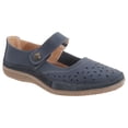 thumbnail image 1 of Boulevard Womens Wide Fitting Touch Fastening Perforated Bar Shoes, 1 of 2
