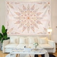 thumbnail image 3 of Gojian Boho Floral Mandala Tapestry Wall Hanging Pink Bohemian Flower Medallion Tapestry Aesthetic Watercolor Hippie Indian Small Tapestries for Bedroom Living Room Dorm Decor, 3 of 6