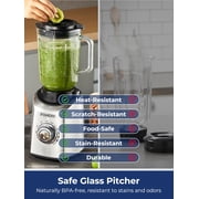 FOHERE Professional Countertop Blender, 50Oz Glass Jar, 1300W Peak Power, BPA-Free, Smoothie Maker with Presets & 5 Speeds, 20Oz Tritan to-go Cup, Ice Crusher for Home Use