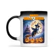 thumbnail image 2 of Happy Halloween Australian Shepherd Witch Pumpkins Bats Heat Color Changing Mug Aussie Dog Lover Gifts Magic Coffee Mug - 13012, 2 of 4