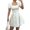 White, variant on Women's Fashionable Solid Color Square Neck Short Sleeved Dress Elegant Puff Sleeve Sweetheart Beach Party A Line Mini Dresses