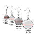 thumbnail image 4 of 10Pcs Round Shape Stainless Steel Earring Blank Ear Stud Multi-Sizes Settings Dangle Blank Base Hooks Making Tray Findings Home Gifts 16mm, 4 of 7