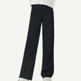 thumbnail image 6 of NAISIBABY Girls Straight Leg Pants 12T, with Pockets High Waisted Stretchy Dance Yoga Athletic Pants Black (4-15T), 6 of 8