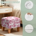 thumbnail image 7 of SCRAWLGOD Pink Butterfly Pattern Ottoman Slipcover Square Machine Washable Stretch Storage Ottoman Covers Removable Footrest Stool Cover Protector for Dogs Pets, 7 of 7