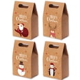 thumbnail image 1 of 24 piezas de bolsas de regalo de papel kraft de Navidad, bolsas de regalo de fiesta de Navidad, cajas de dulces, cajas de papel creativas para regalos de fiesta de Navidad, dulces (marrón), 1 of 4