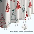thumbnail image 6 of Multicolor Christmas Tree Pattern Shower Curtain 84"x72" ,Bathroom Decorative Shower Curtains Set with 12 Hooks,Modern Waterproof Washable Shower Curtain, 6 of 6