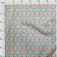 thumbnail image 3 of oneOone Tissu en Coton Vert Sarcelle Foncé Ikat pour Robe Tissu Imprimé au Mètre 42 Pouces de Large, 3 of 5