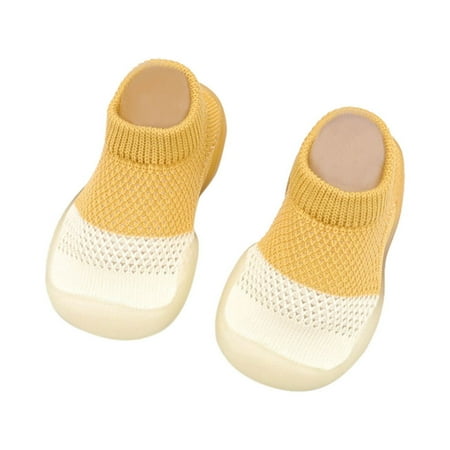 Baby Shoes Girl Formal Indoor First Walkers Mixed Colors Elastic Mesh Socks Shoes Toddler Girl Sneakers Size 18 Months-24 Months