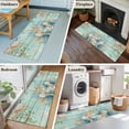 thumbnail image 5 of Runner Rug 2'x6', Teal Beach Coastal Washable Non-Slip Hallway Runner Rugs, Summer Nautical Coral Shell Botanical Vintage Bedside Rugs Floor Mats Carpet Runners for Kitchen Bathroom Laundry Room, 5 of 8
