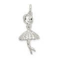 thumbnail image 3 of 925 Sterling Silver Solid Polished Ballerina Charm 27x13mm Wide Pendant Necklace for Women, 3 of 5