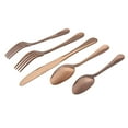Better Homes & Gardens 20 Pieces Alder Flatware Set Rose Gold Mirror