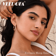thumbnail image 5 of VEEDOFA Silver Hoop Earrings for Women,S925 Silver Plated Lightweight 20/30/40mm Hoops ﻿, 5 of 7