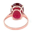 thumbnail image 5 of Galaxy Gold 14k Solid Rose Gold Ring 7.5 ct Oval-Shaped Ruby - Size 5.5, 5 of 5