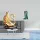 thumbnail image 2 of Figura De Cisne, Escultura De Arte Moderno Y Estatua Moai De Cabeza De Isla De Pascua, Retrato Antiguo De Resina, Decoración Para Sala De Estar, Dormitorio Y Armario., 2 of 8