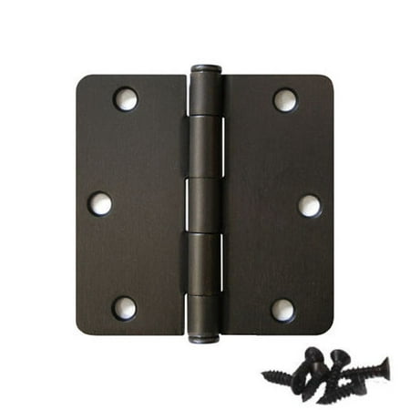 1/4 Radius Corner Hinges - Pandora Hardware - Round Corner Door Oil Rubbed Bronze Hinge 3.5