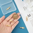 thumbnail image 5 of 1Box 5Pcs 304 Stainless Steel Glue-on Flat Pad Pendant Bails Golden 23x7.5x1.5mm Hole: 3.5x7.5mm Tray: 3x7mm, 5 of 5