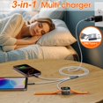 thumbnail image 2 of Cable de carga múltiple IDISON para Apple Watch iPhone Android, 2 of 6