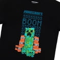 thumbnail image 3 of Minecraft SSSSS Boom Crew Neck Short Sleeve Navy Boy's T-shirt
-Small, 3 of 4