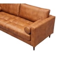 thumbnail image 4 of Crafters and Weavers Alamo Contemporary Italian Leather Sofa in Light Brown, 4 of 9