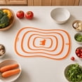 thumbnail image 5 of Flexible Silicone Cutting Board, Large Orange Non-Slip Prep Mat for Kitchen Preparation, 5 of 7