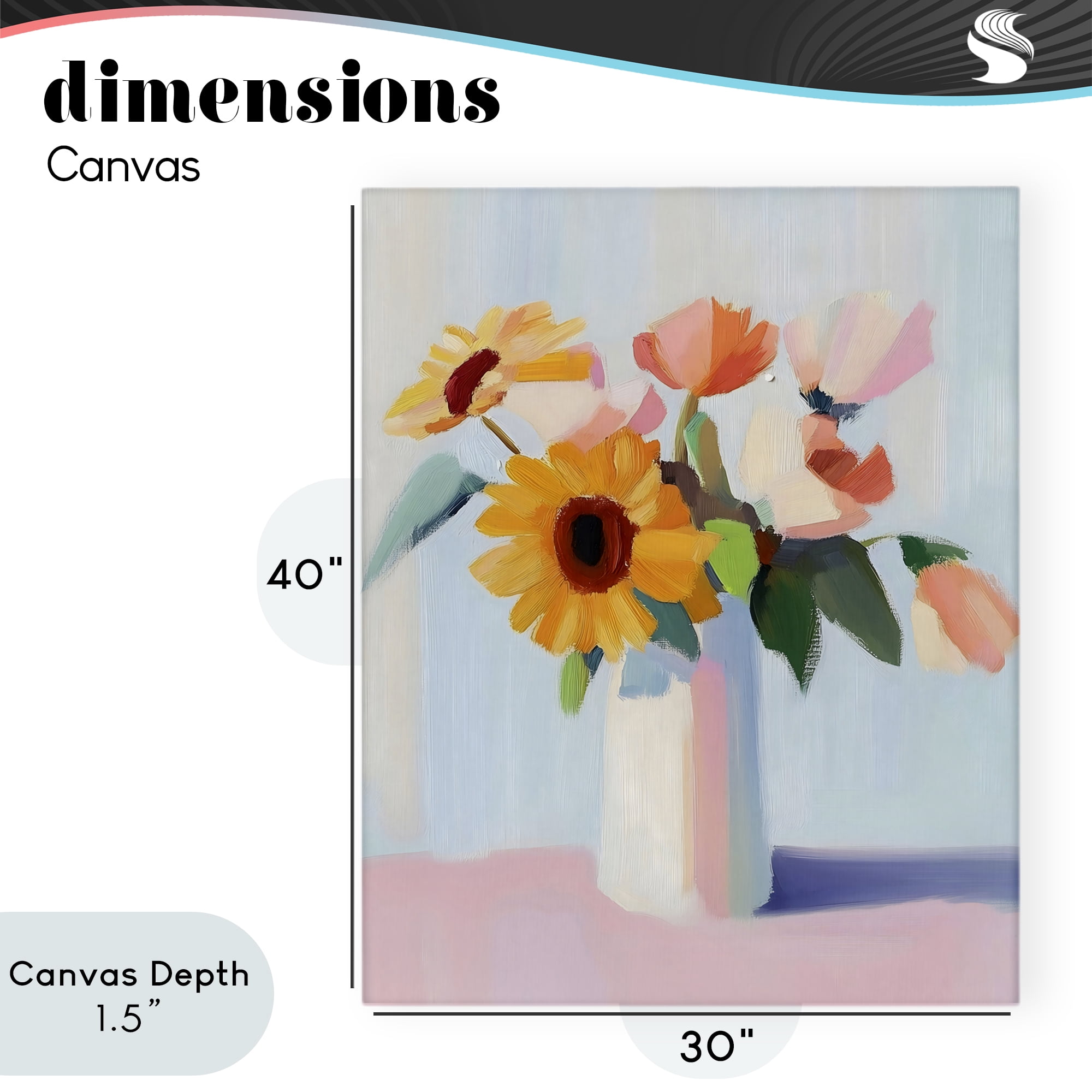 Stupell Industries Sleek Vase Bouquet Canvas Wall Art, design by The Prints Vibe