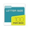 thumbnail image 5 of Colored File Folders 1/3-Cut Tabs, Letter Size, Teal/Light Teal, 100/Box, 5 of 7